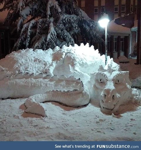 Awesome snow-dragon
