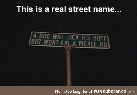 Real street name
