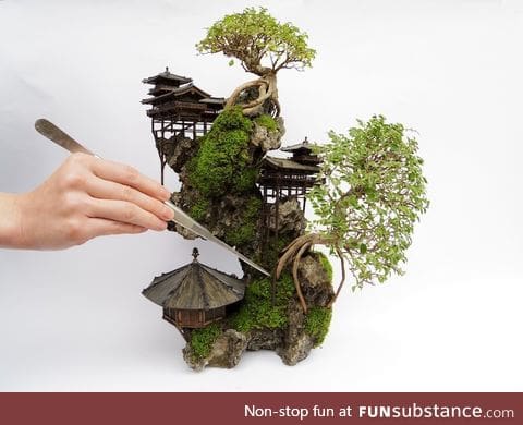 Miniature Bonsai landscape (Japan)
