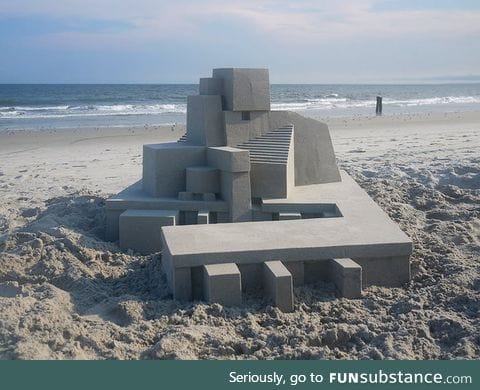 Sandcastle with extremely clean lines