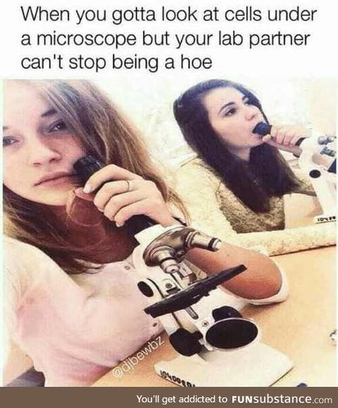 That's not how you use a microscope
