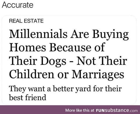 The reason Millennials buy homes