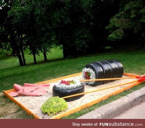 A sushi flower bed