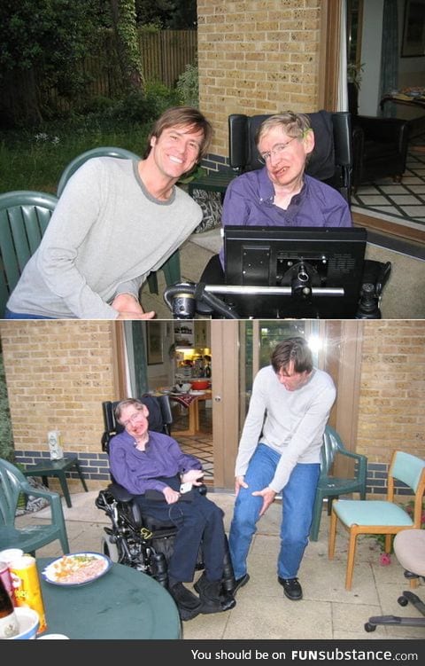 Jim Carrey meets Stephen Hawking