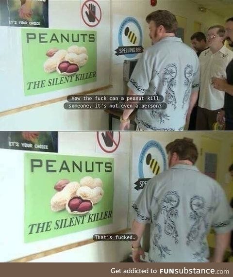 Peanuts are killers