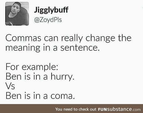 Commas matters