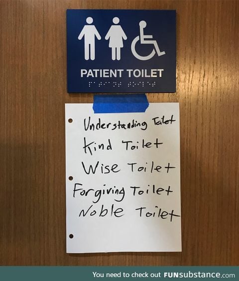 Patient toilet