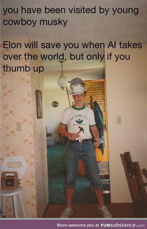 A young Elon - cursed image