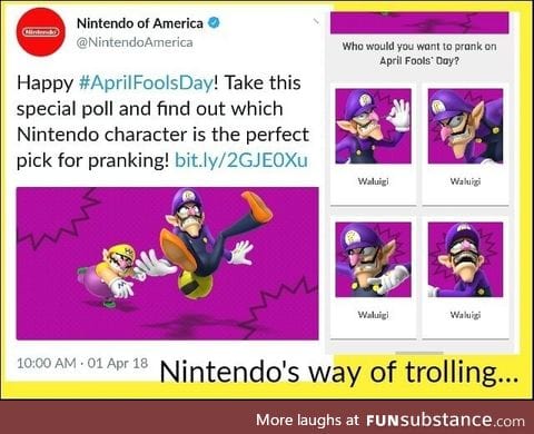 Nintendo April's Fool
