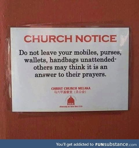 Church notice