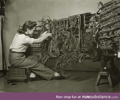 Setting up an IBM computer in 1958