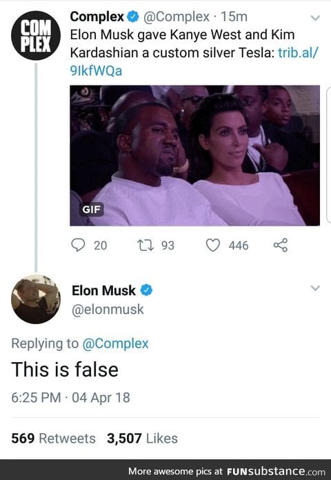 Elon Musk has no time for your false shit