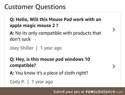 Was browsing Mouse Mats on Amazon when suddenly.