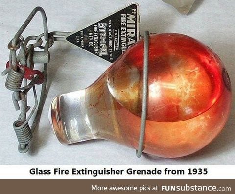 Old-style fire extinguisher from 1935