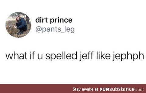 The correct way to spell Jeff