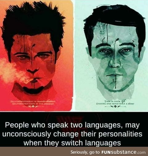 Different language, different personality