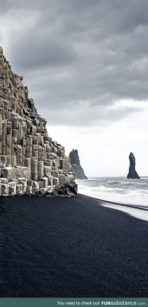 Black sand beach, Dyrholaey promontory, Iceland