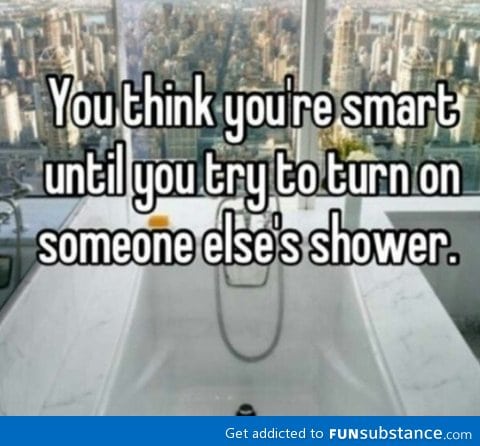 Turning on someone else's shower