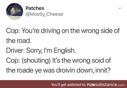 Wrong side of the road