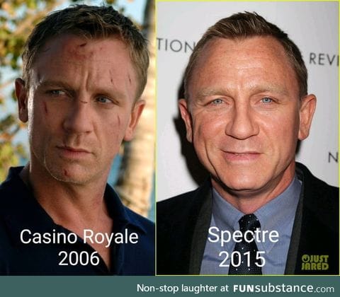 What 9 years can do to Mr. Bond