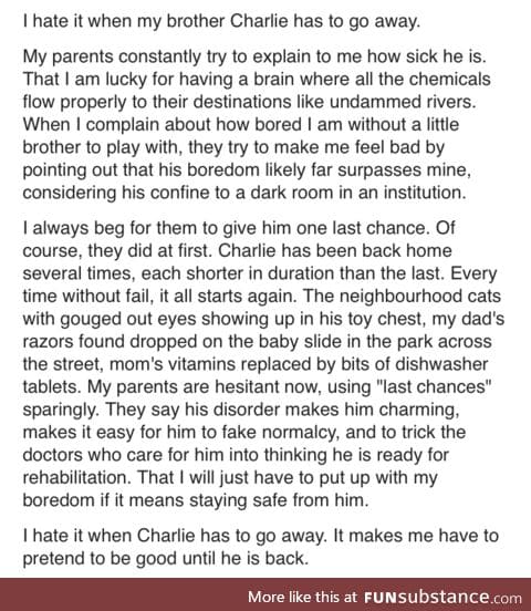I hate it when Charlie has to go away (Spooky Story)