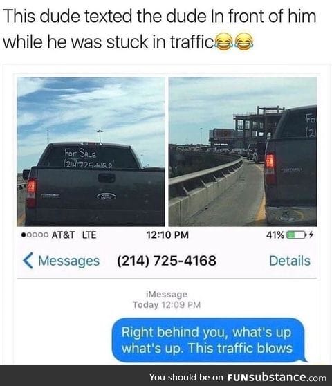 Texting in traffic