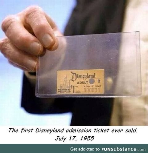 The first Disneyland ticket ever