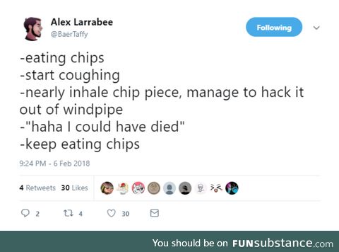 Eating chips
