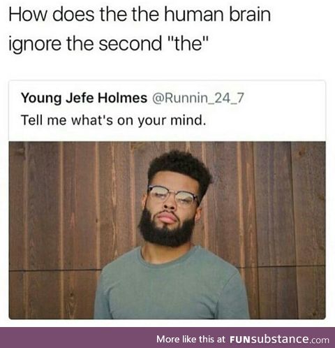 How doe the brain ignore the title?