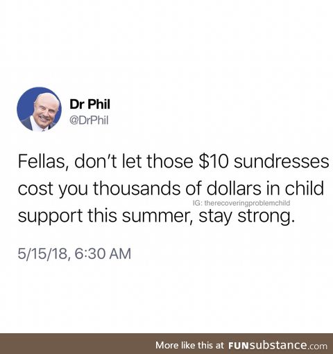 Dr Phil with words of wisdom