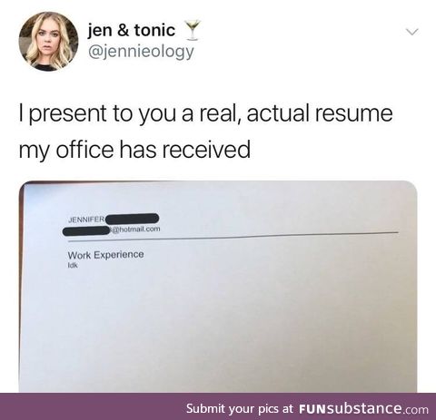 Actual resume