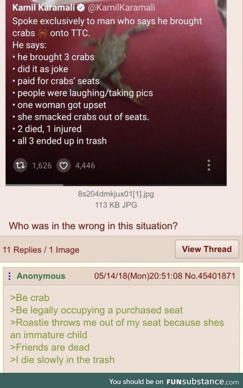 Anon is a crab