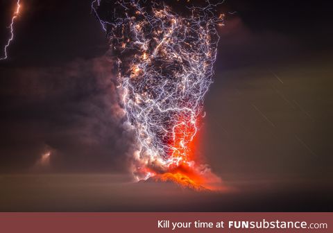 Volcanic eruption in Chile