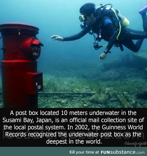 The deepest post box in the world
