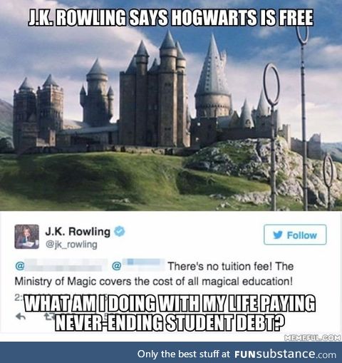 J.K. Rowling Says Hogwarts is Free