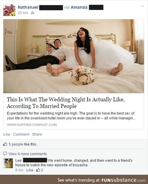 Realistic wedding night