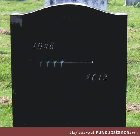 This minimalist gravestone