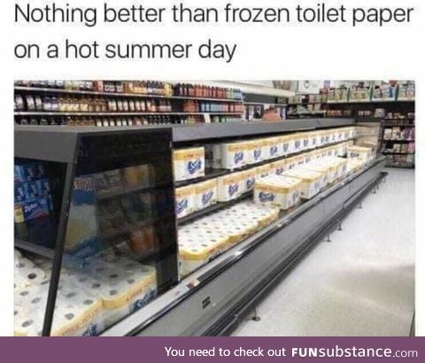 Frozen toiler paper