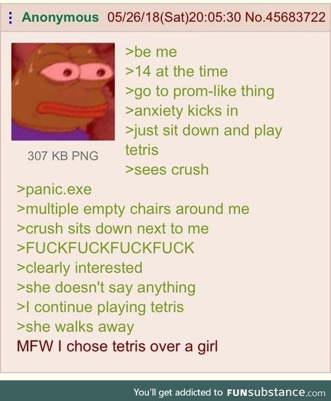 Anon plays tetris
