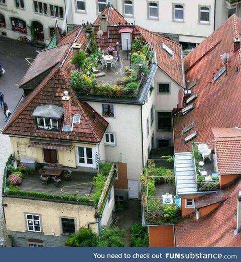 Beautiful rooftop patios in Münster, Germany