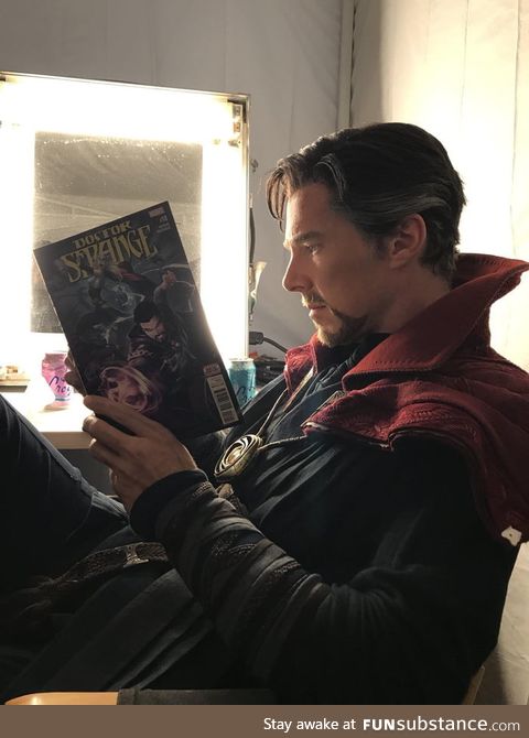 Benedict reading Doctor Strange comic