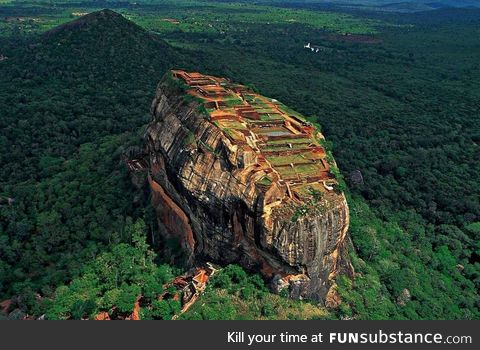 Ancient rock fortress on a rock, Sigiriya in Sri Lanka