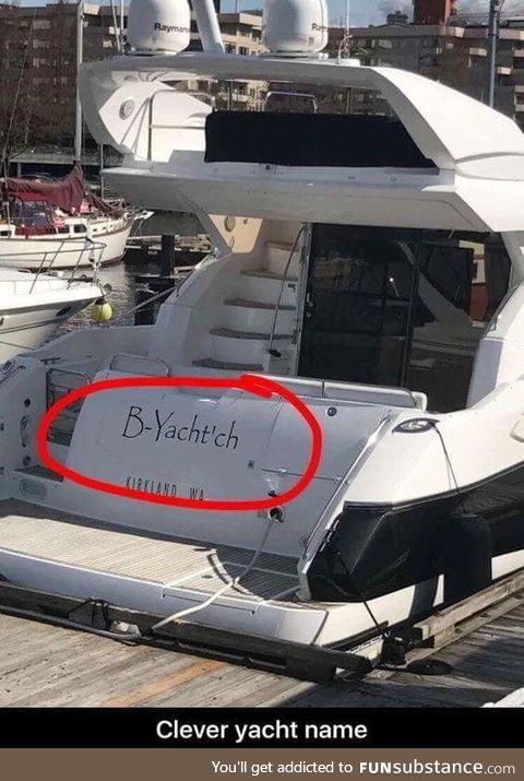Clever yacht name