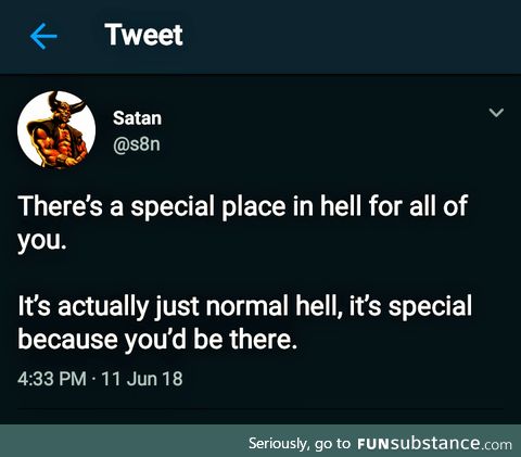 Why is Satan so wholesome???