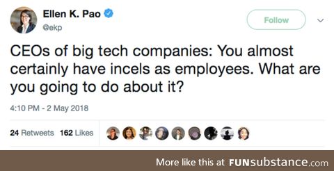 Calling on CEOs to fire male virgins