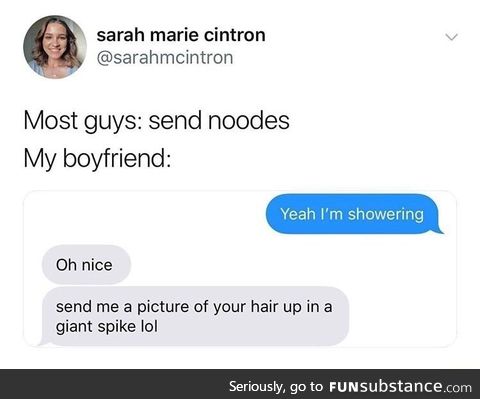 That's a good boyfriend