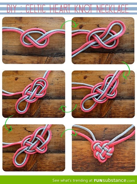 How to tie a celtic heart knot necklace