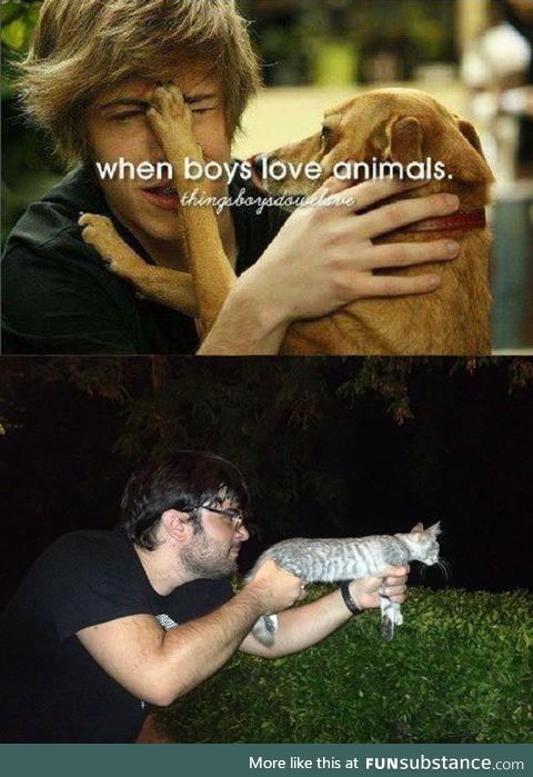 When boys love animal