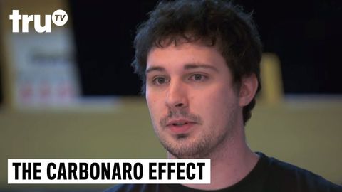 Guy starts to realize hes being tricked in the middle of filming 'The Carbonaro Effect'