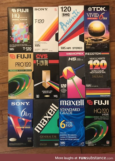 Let's all take a moment to appreciate blank VHS cassette packaging design trends